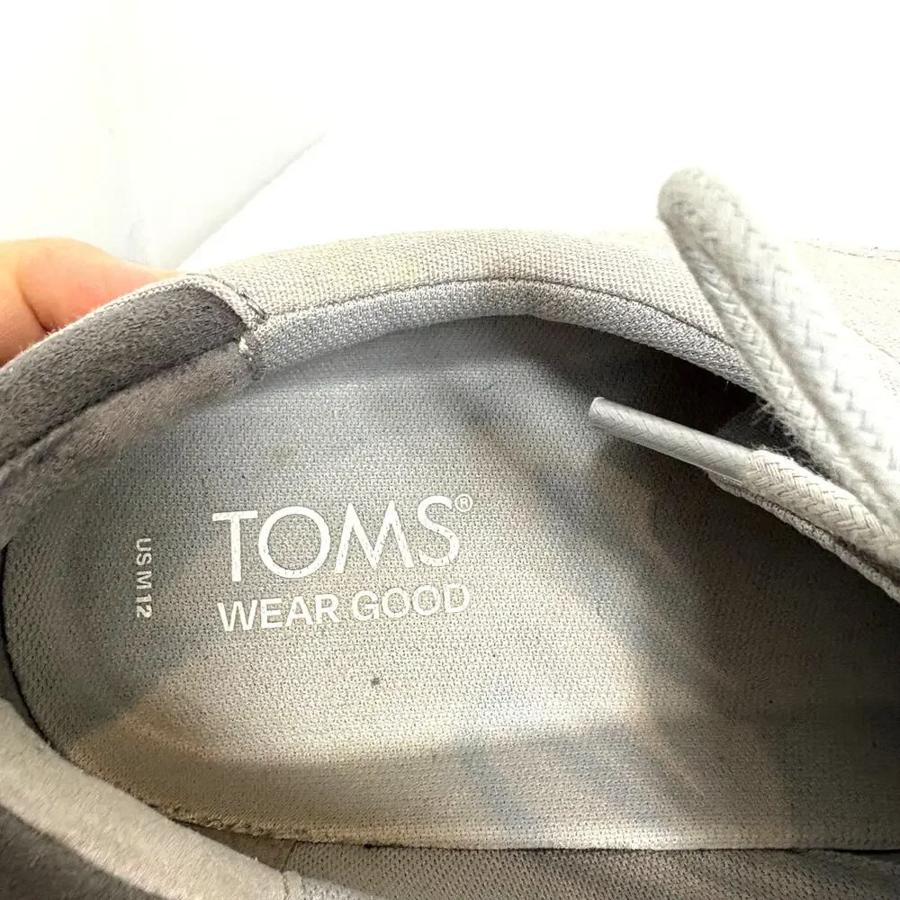 TOMS - Men's Navi Crosshatch Sport Bottom Oxford Dress Shoes-Gray- 12